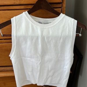 Zara White crop top